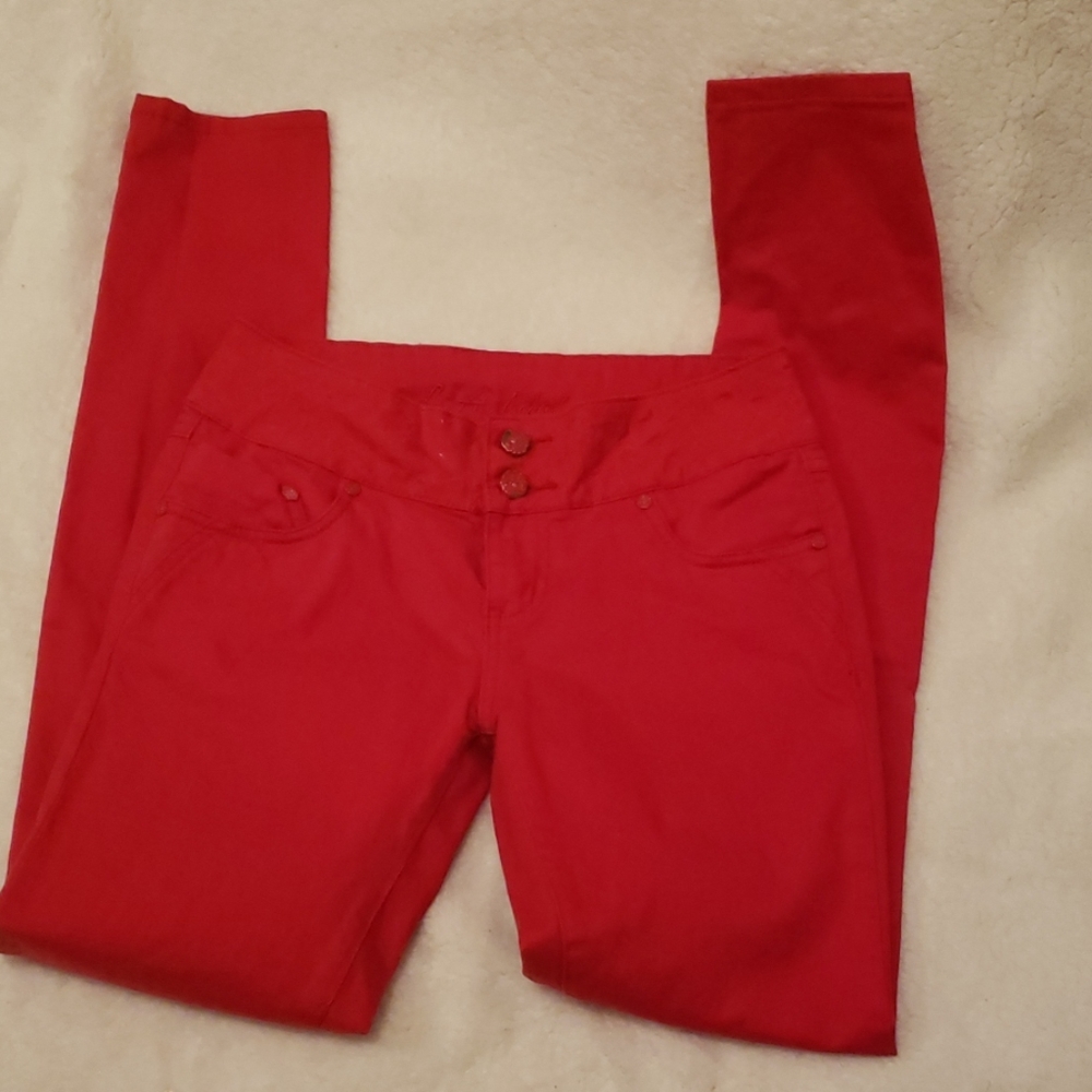 Red Skinny Jeans size 7 waist 30